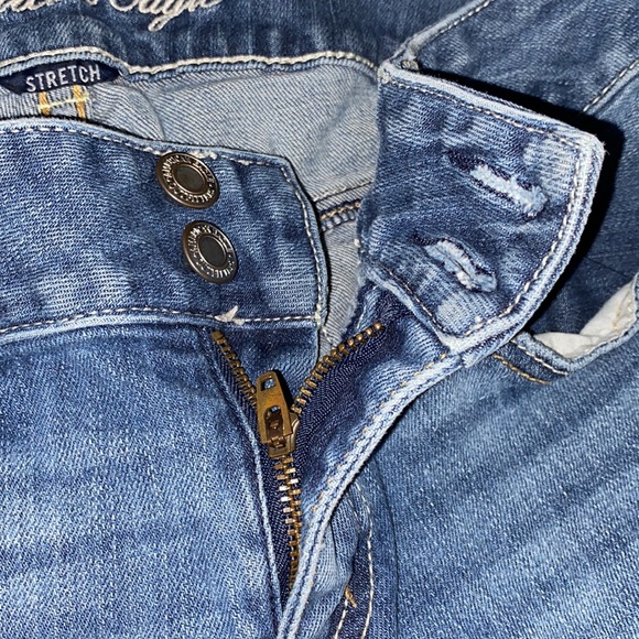 American Eagle Stretch Artist Wide Leg Jeans Size 8 - Picture 6 of 11